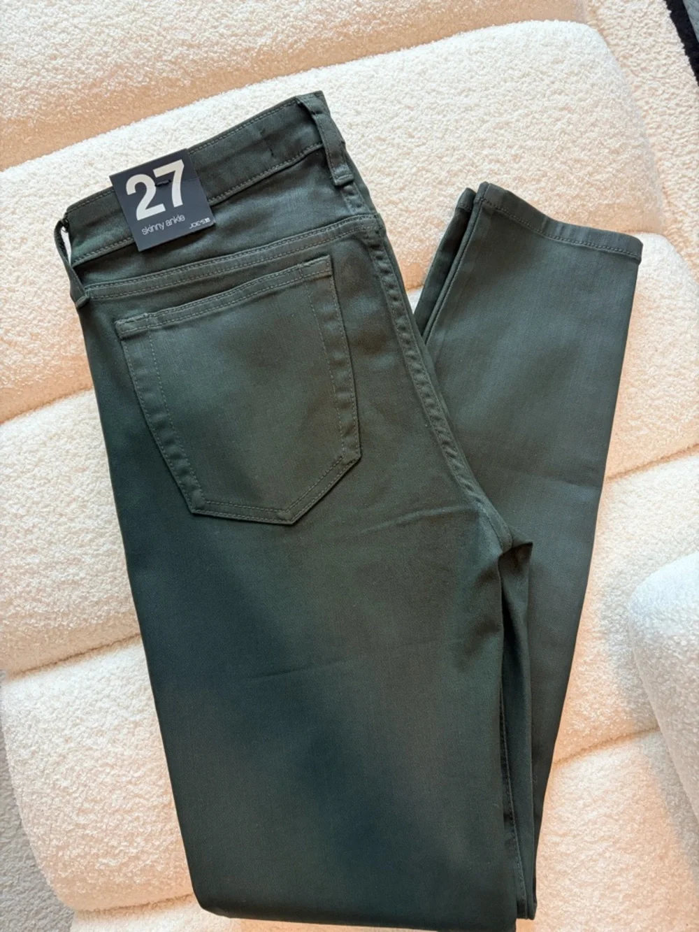 NWT Joe's Jeans Olive wax coated Skinny Jeans Size 27